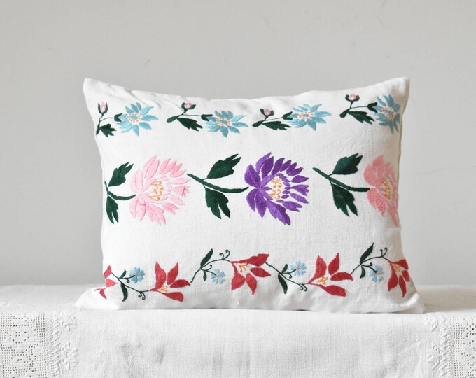 Cushion Cover from Hungarian Embroidered Cloth