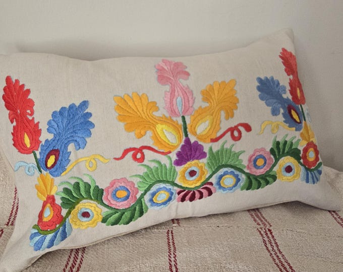 Cushion Cover from Vintage Hungarian Embroidery.