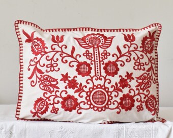 Cushion Cover from Vintage Hungarian ( Kalocsa) Embroidery