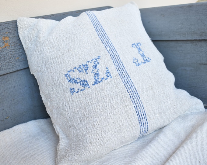 Vintage Hemp Grainsack Cushion Cover / hemp / grainsack/ Hungarian