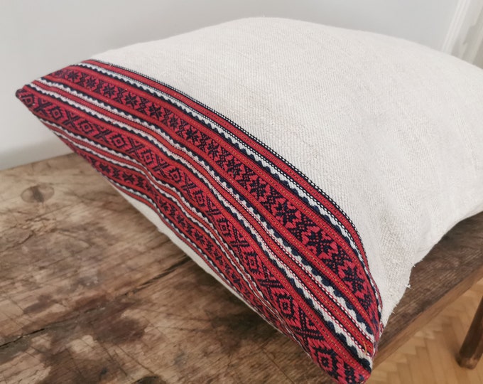 Antique Hutsul Woven Sack Pillow Case