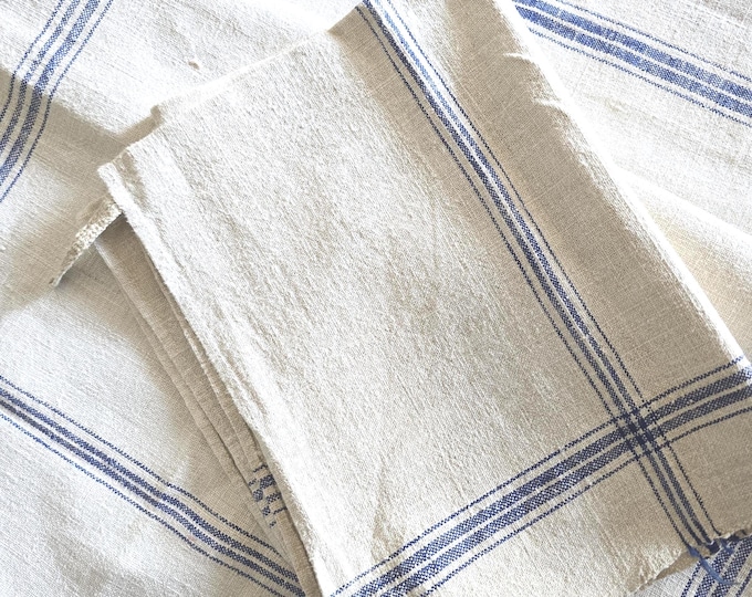 A Set of Two Vintage Home woven Hemp Tea towels