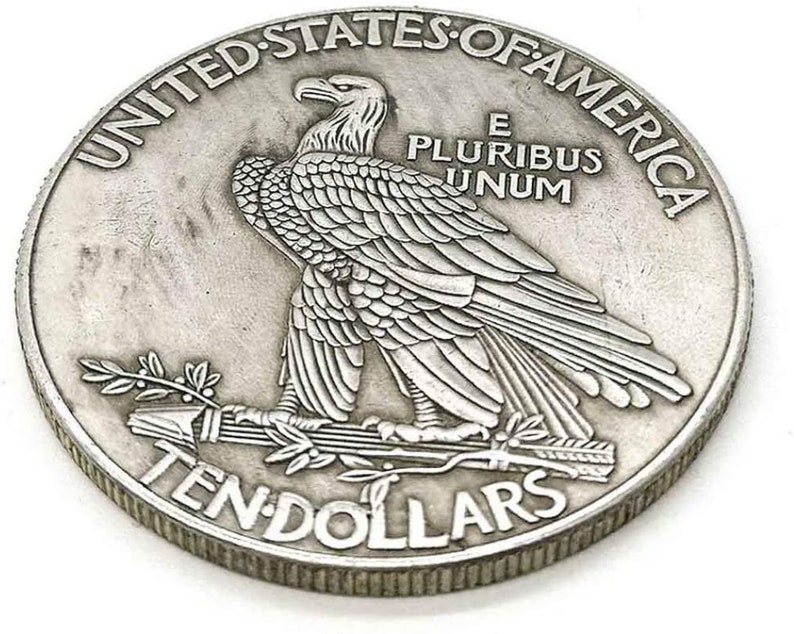 Usa Indian Head 1907 Silver 10 Dollars Eagle Collectible Commemorative
