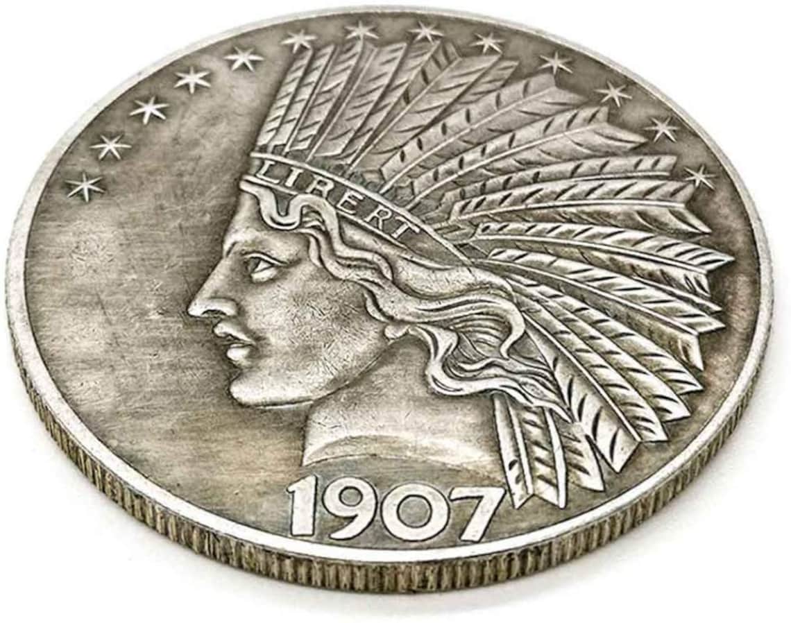 USA Indian Head 1907 Silver 10 Dollars Eagle Collectible Commemorative