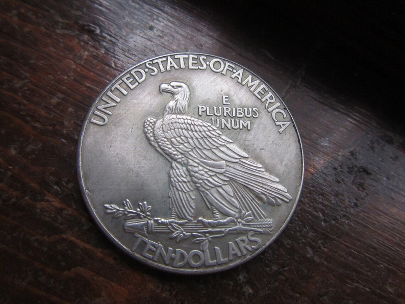 USA Indian Head 1907 Silver 10 Dollars Eagle Collectible Commemorative