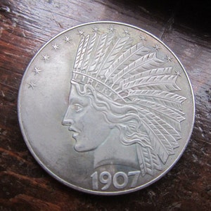 USA Indian Head 1907 Silver 10 Dollars Eagle Collectible Commemorative Coin Curio