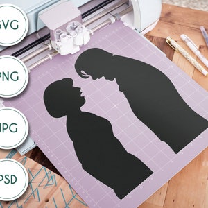Audrey e Orin discutono Silhouette - La piccola bottega degli orrori Ispirato file digitale SVG