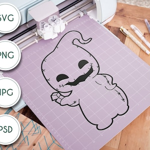 Cute Halloween Candy Ghost line art - Kawaii Inspired SVG Digital file