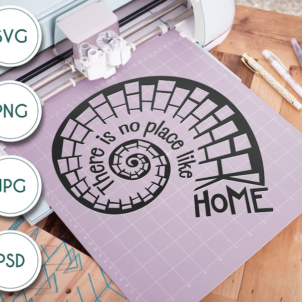 There's No Place Like Home Yellow Brick Road line art - The Wizard of Oz Inspired SVG Digital file