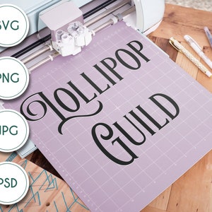 Lollipop Guild Logo line art - The Wizard of Oz Inspired SVG Digital file