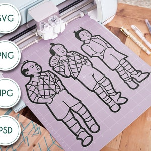 The Lollipop Guild line art - The Wizard of Oz Inspired SVG Digital file
