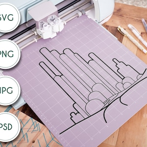 The Emerald City line art - The Wizard of Oz Inspired SVG Digital file