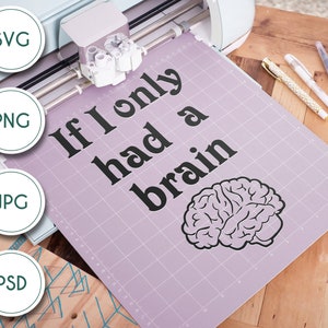 If I Only Had A Brain Quote Line Art - the Wizard of Oz Inspired SVG