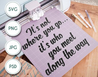 It's not where you go It's who you meet along the way quote line art - The Wizard of Oz Inspired SVG Digital file