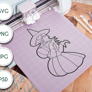 The Wicked Witch line art - Il mago di Oz ispirato al file digitale SVG