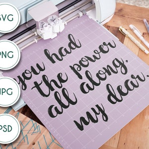 Hai avuto il potere per tutto il mio caro citato line art - The Wizard of Oz Inspired SVG Digital file