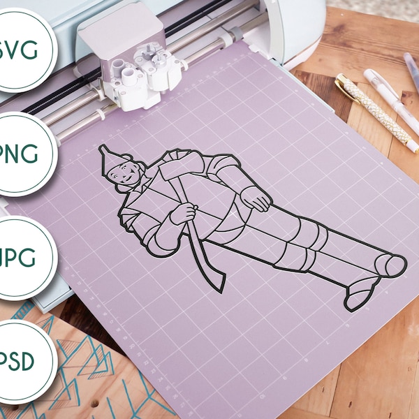 Tin man leaning in  - The Wizard of Oz Inspired SVG Digital file