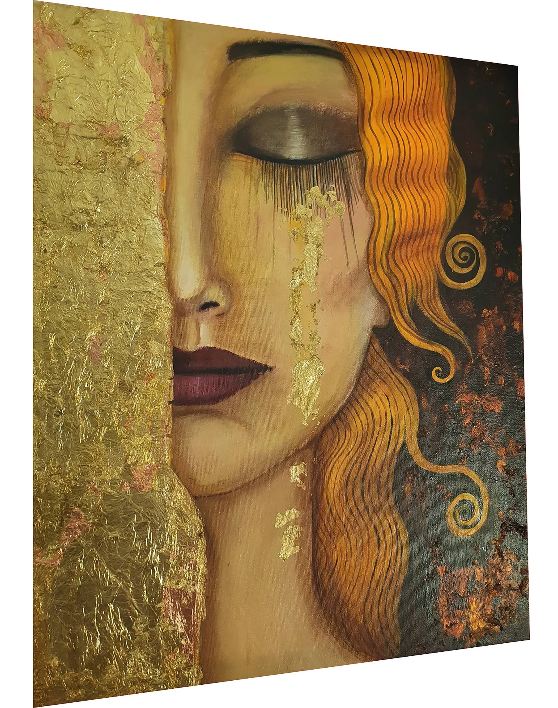 Gustav Klimt 愛の絵画 大きい金色フレーム Gustav Klimt 愛の絵画 大きい金色フレーム