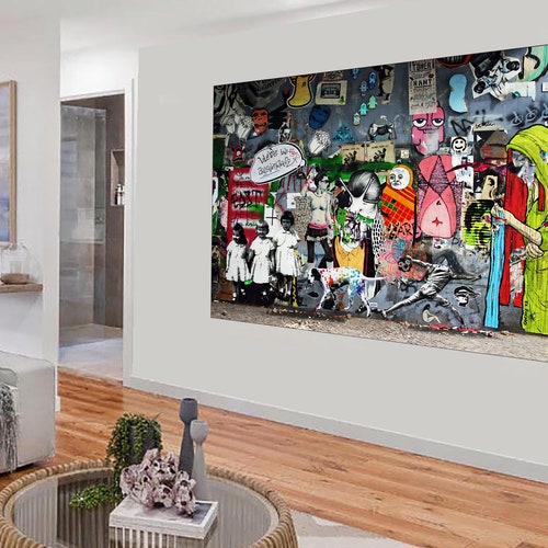 Graffiti Abstract Canvas Street Art Street Art Painting Etsy