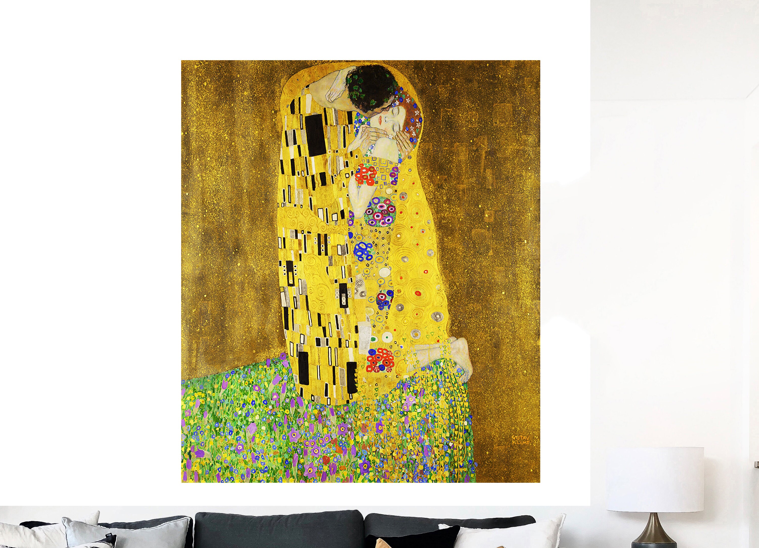Gustav Klimt Woman Gold the Kiss Love Framed Vintage Art Print Painting ...
