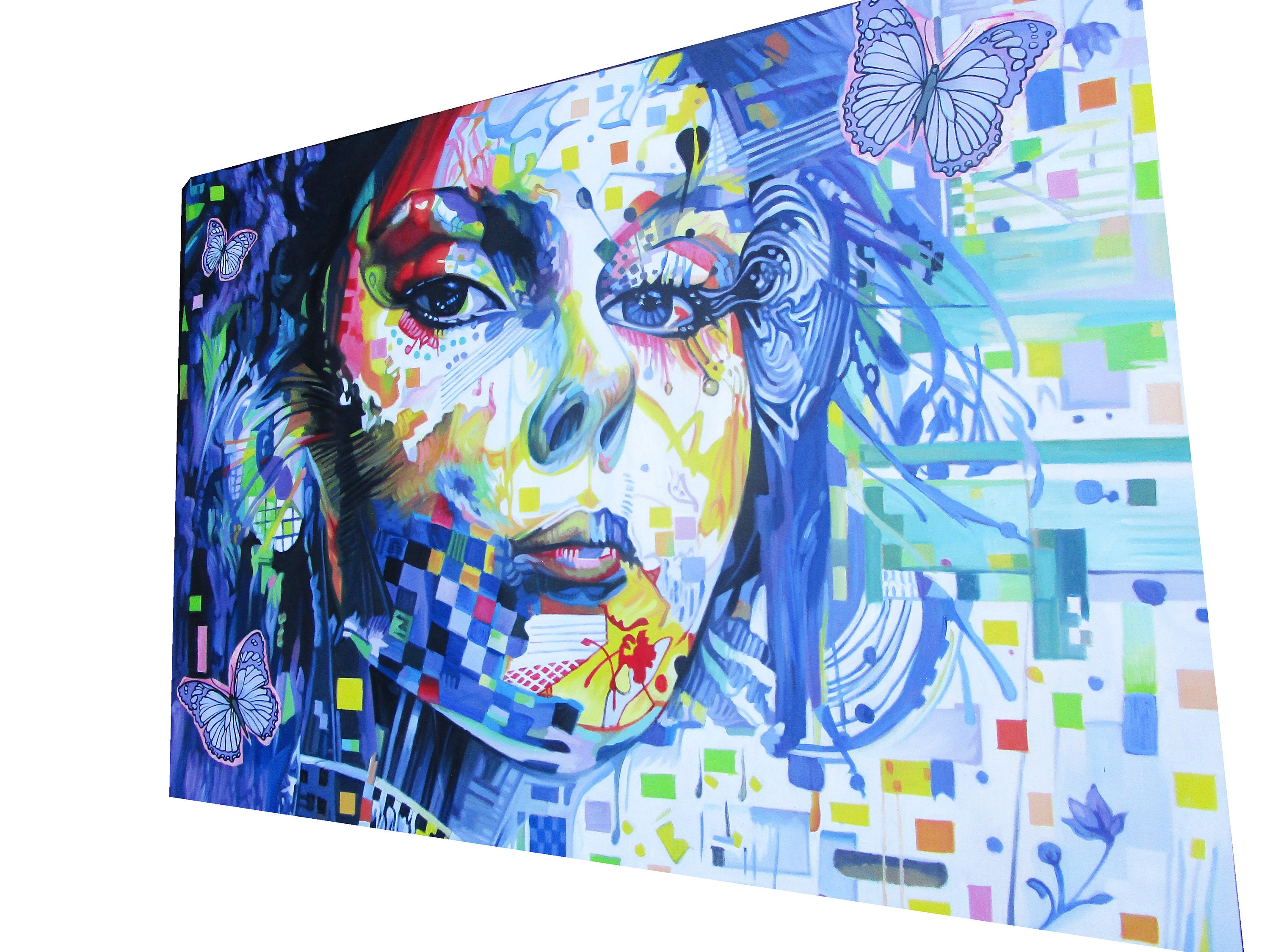 Huge Urban princess  art canvas from Australia face girl abstract Quality 