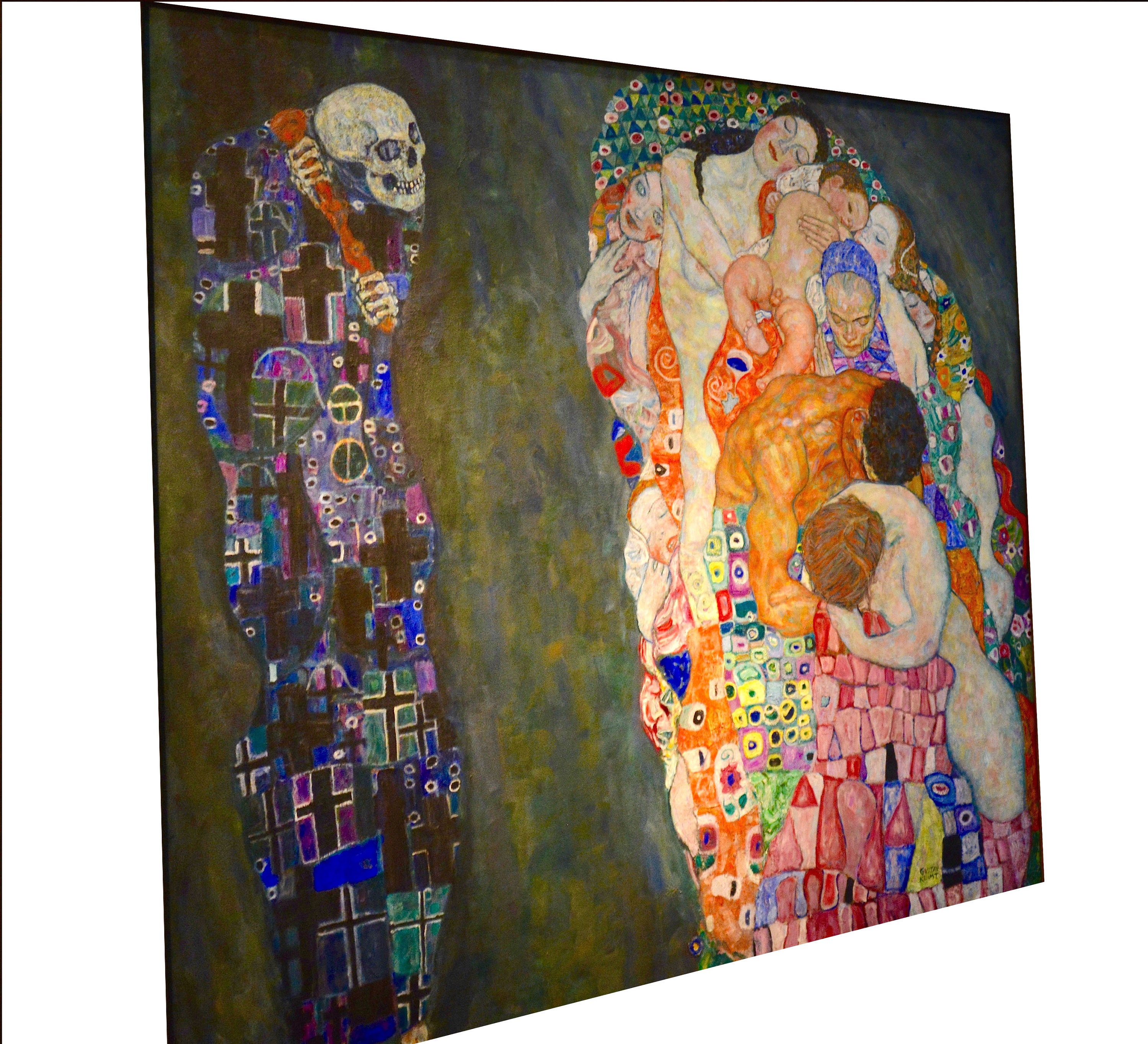 グスタフ・クリムト「死と生」額入りヴィンテージアートプリント