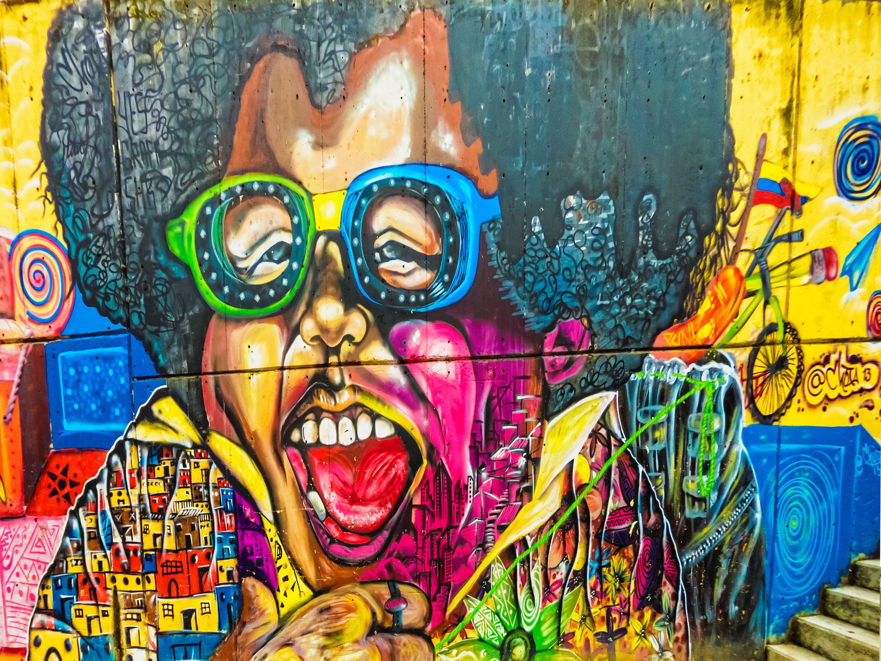 グラフィティステッカーストリート現代アートイラストキャンバススプレー