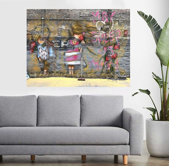 art print canvas inspiration wall décor collect love & thanks  by Andy Baker street art graffiti style