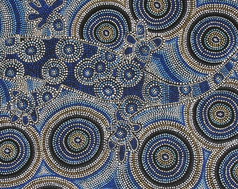 Aboriginal Art Painting, Canvas Print, Gecko, Indigenous Australian Artwork, large unframed canvas