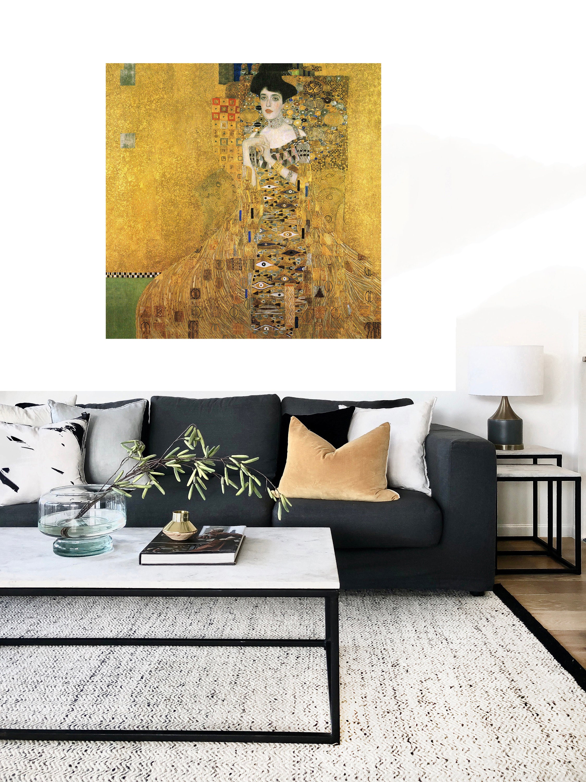 Gustav Klimt Woman in Gold Vintage Art Deco Print Painting Canvas ...