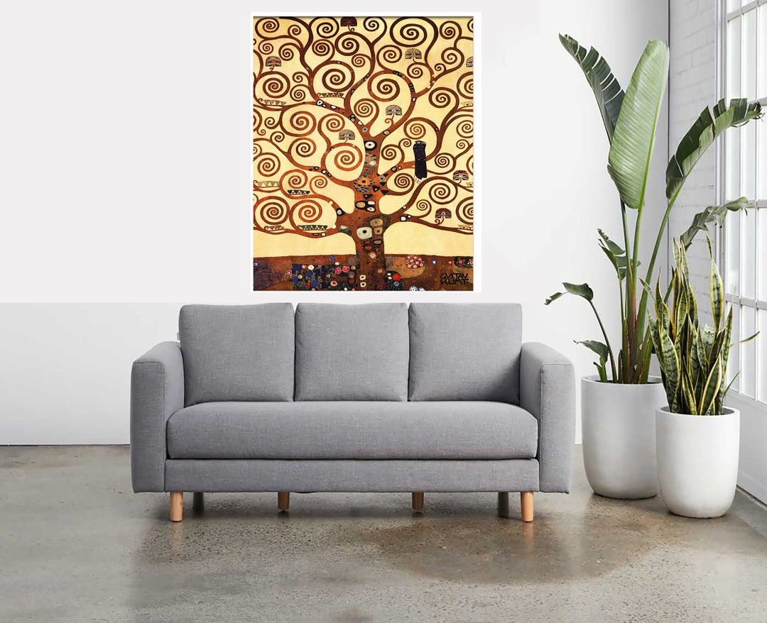 Gustav Klimt Tree of Life Framed Vintage Art Print Painting Canvas - Etsy