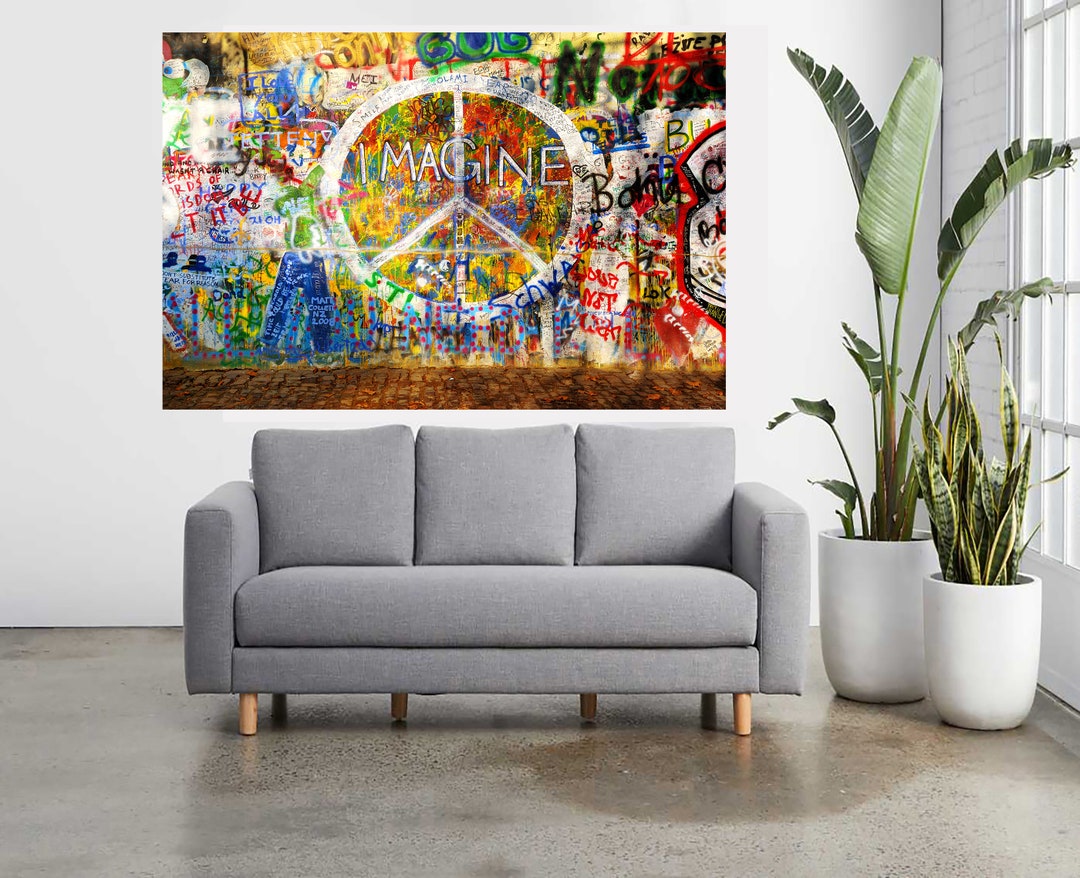 Imagine - John Lennon - Reign & Hail - Framed art Print
