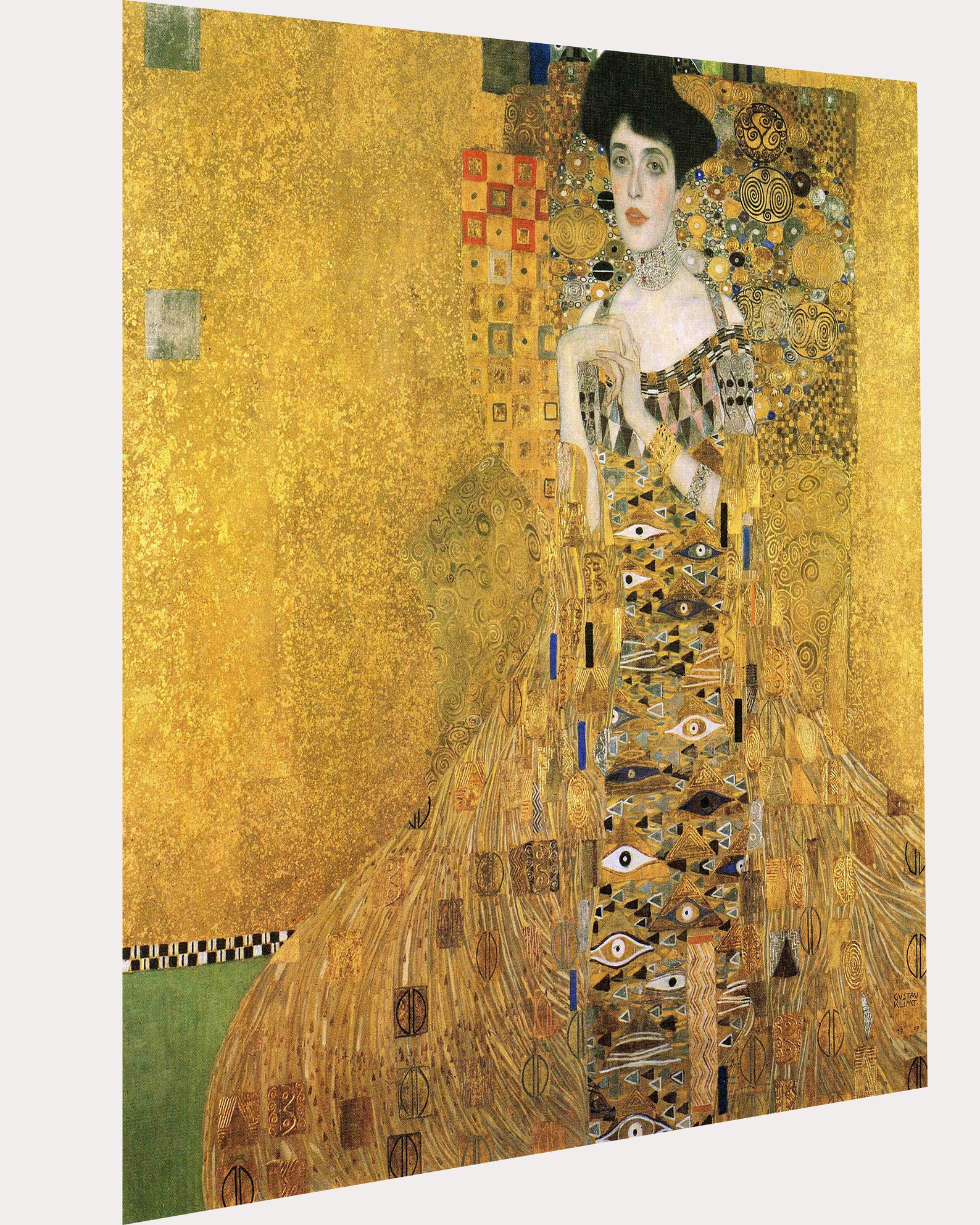 Gustav Klimt Woman in Gold Vintage Art Deco Print Painting Canvas ...