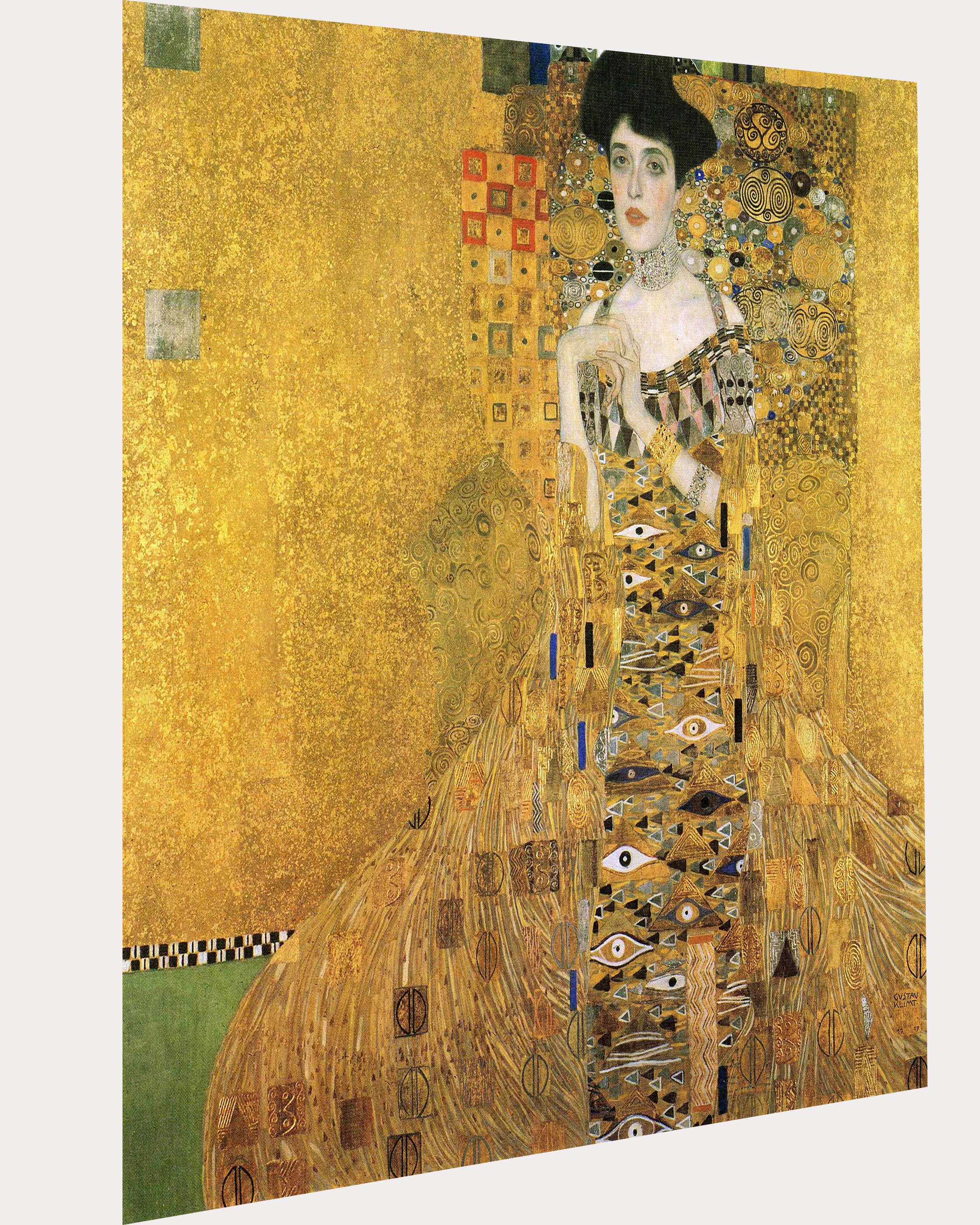 Gustav Klimt Woman in Gold Vintage Art Deco Print Painting Canvas ...