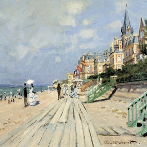 Claude Monet Summer Beach Canvas Art