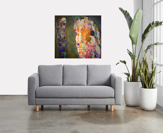 GUSTAV　KLIMT、クリムト、死と生、希少な画集より、新品高級額 Amazon.co.jp: Gustav Klimtグスタフ・クリムト名画の数々