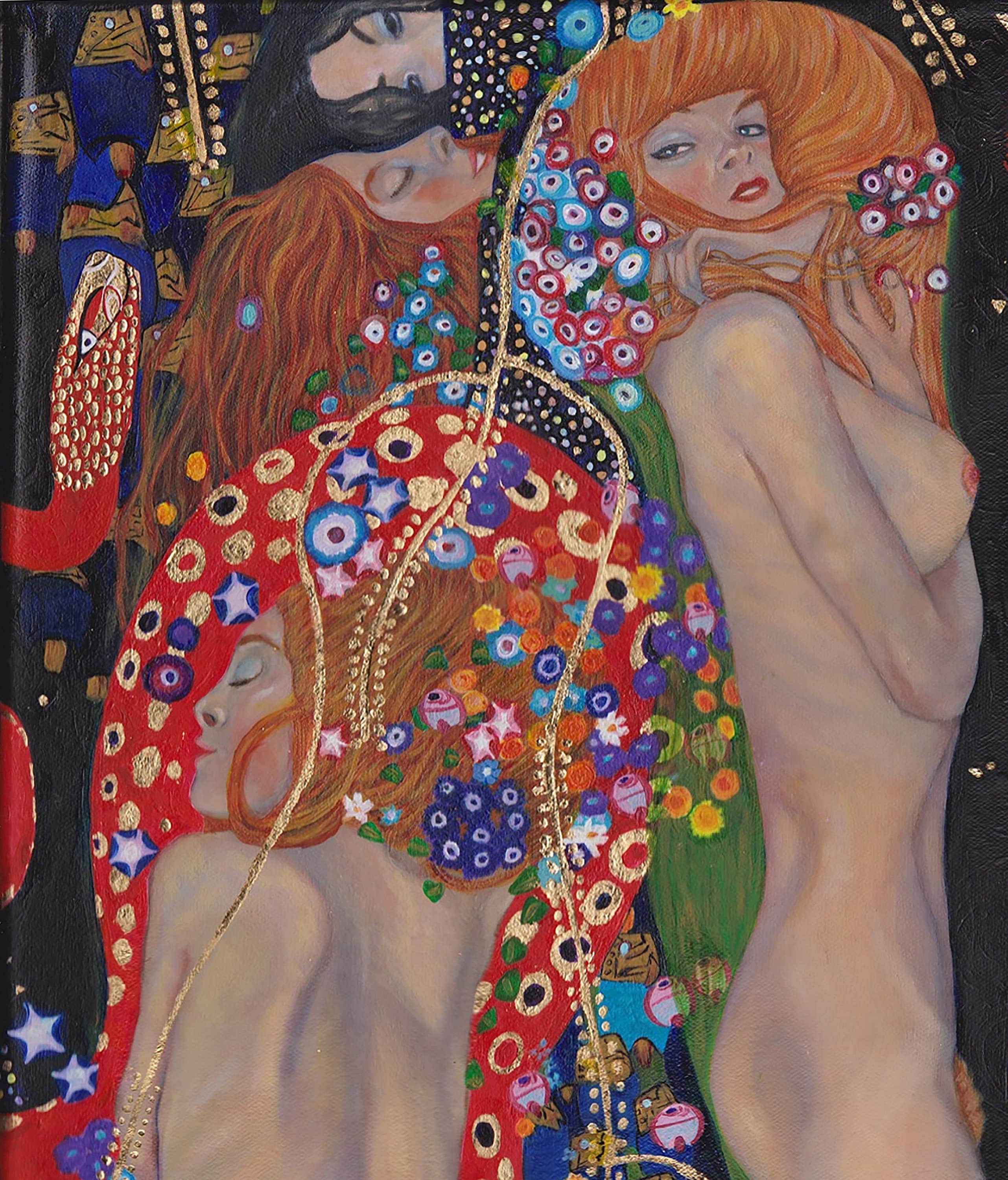 Gustav Klimt Water Serpents Nudes Woman Framed Vintage Art Print Painting  Canvas - Etsy