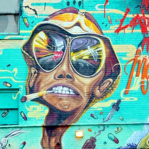 Fear & loathing Las Vegas street art print framed or unframed canvas