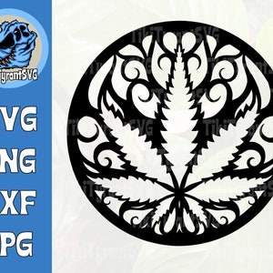 Feuille de marijuana SVG - feuille de cannabis SVG - fichier SVG 420 Silhouette de marijuana - fichier svg Weed pour Cricut