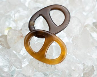 Set of 2 Handmade Buffalo Horn Scarf Ring - Size 3 (3.2 × 4.4 cm) – HaHornCraft
