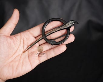 Buffalo Horn Ouroboros  Shawl pin For Women Celtic Knot Inspired Unique Hair Accessories Hair Pick For Women