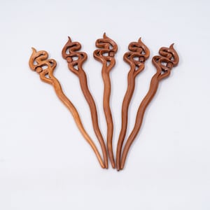 Lot de 5 barrettes à cheveux en bois pour femme hache de guerre pour chignons Barrettes à cheveux pour cheveux longs accessoires cheveux Pic à cheveux pour femme