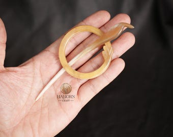 Buffalo Horn Shawl pin For Women Hair Stick For Buns Hair Sticks For Long Hair Hair Accessories Hair Pick For Women