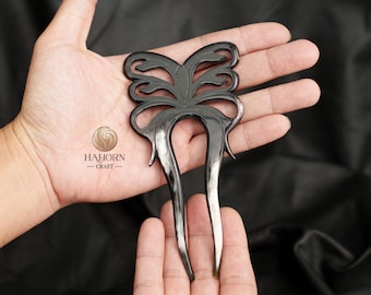 Butterfly Hair Fork Horn Hair Fork For Women Butterfly Hair Stick For Buns Long Hair Hair Accessories