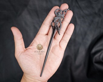 Handmade Buffalo Horn Butterfly Hair Stick - Unique Natural Insect Charm - Color Variations
