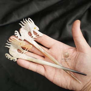 Set 2 Dragon Horn Hair Sticks For Women Hair Stick For Buns Hair Sticks For Long Hair Hair Accessories Hair Pick For Women