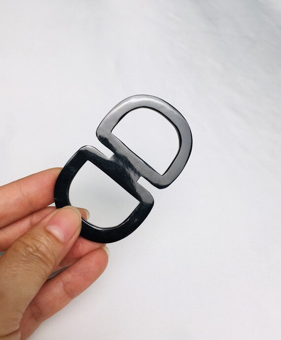 Buffalo Horn Scarf Rings Scarf Clip Scarf Slides for Women Medium Size 5.5  X3.3cm 