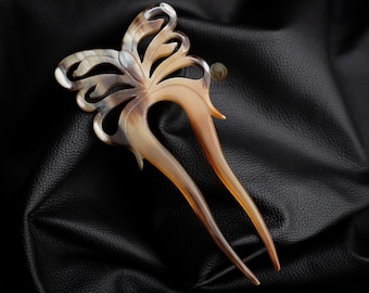 Butterfly Hair Fork Horn Hair Fork For Women Butterfly Hair Stick For Buns Long Hair Hair Accessories
