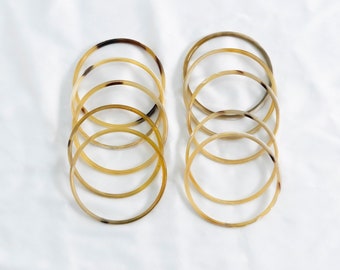 Set of 10 Horn Bangle Bracelets for women Stacking Bracelets For Women