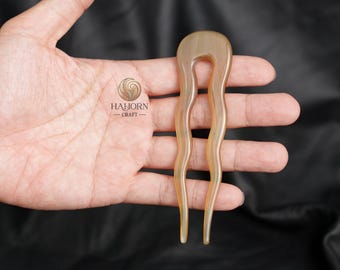Horn Hair Sticks For Women Wavy Hair Stick For Buns Hair Sticks For Long Hair Hair Accessories Hair Pick For Women